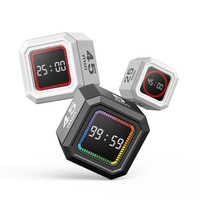 Timer Dapur Digital Ramah Anak Harga Pabrik OEM Bentuk Kubus Sensor Gravitasi Timer Meja Visual Magnetik Pomodoro Timer