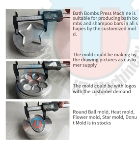Máy ép tạo hình bom tắm thủ công, máy ép khí nén tùy chỉnh, sản xuất bom tắm, bột tắm, thanh dầu gội, khuyến mãi mini - Product Image 4
