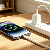 Cable Plano Tipo-C de Nailon Trenzado de 1M y 60W para Teléfono Móvil 15/16/17 Pro Max, Carga Rápida USB-C, Blindado con Cobre Estañado