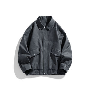 Manteau élégant personnalisé avec logo 2025 Printemps-Automne pour homme, style urbain cool, marque tendance, style Hong Kong, Harajuku japonais - Product Image 1