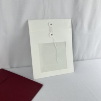 Enveloppe en papier kraft biodégradable durable avec fenêtre transparente, personnalisable, emballage express unique pour documents