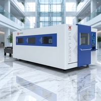 Machine de découpe laser à fibre CNC 5 axes Linghan Laser 3015 avec table d'échange automatique BMP, haute productivité pour tôles métalliques