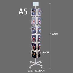 Individueller Postkarten-Metall-Drehständer, drehbares Displayregal für Grußkarten, Bodenständer für Postkarten - Product Image 3