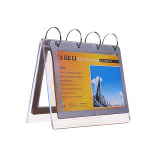 Support de calendrier vertical en acrylique en forme de V avec grand anneau métallique pour bonbons, cadeaux ou achats - Product Image 4