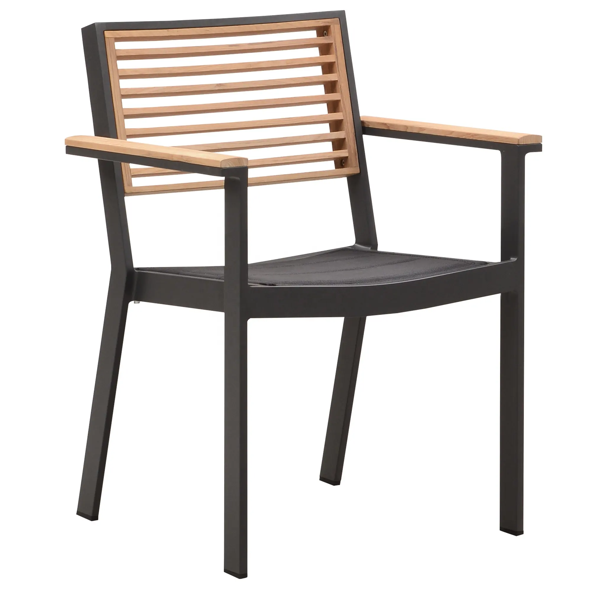 Aluminium Teak Wood Outdoor Dining Chair