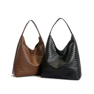 Sac isotherme pliable et résistant en cuir, jute et nylon, imperméable, avec filet, pour courses, plage et vin, extra large, mini sac fourre-tout - Product Image 6