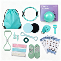 Ensemble d'entraînement Pilates complet, kit d'entraînement tout-en-un, exercice du corps entier, adapté aux débutants, sac de rangement pour salle de sport à domicile, nylon EVA