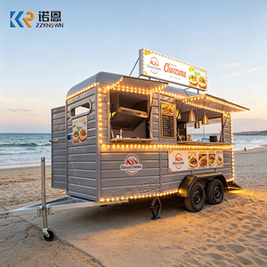Remolque de Comida Móvil, Carritos de Hot Dogs, Remolques de Comida con Gabinetes, Remolque Multifuncional <span class=keywords><strong>para</strong></span> Bodega, Camión de Comida Totalmente Equipado - Product Image 1