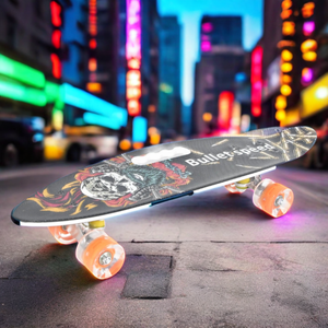 Planche à roulettes rétro avec logo personnalisé Offre Spéciale <span class=keywords><strong>Longboard</strong></span> en matériau PU avec couleur de roue PU planche à roulettes personnalisable - Product Image 3