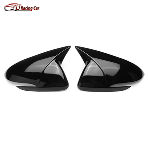 ABS en Fiber de carbone noir brillant une paire coque de rétroviseur latéral de porte pour <span class=keywords><strong>Hyundai</strong></span> <span class=keywords><strong>i30</strong></span> N NLine 2020-2023 - Product Image 3