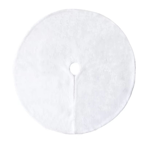 Nuevo producto: falda de árbol de Navidad de felpa blanca pura, decoración navideña, accesorios para árboles de Navidad - Product Image 5