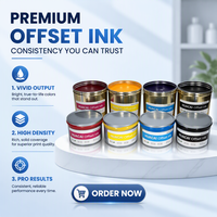 Encre offset couleur pour impression commerciale sur papier, à séchage rapide, qualité supérieure, CMYK/couleurs, à base de solvant, pour impression en feuille.