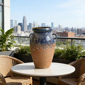 Vase à fleurs en <span class=keywords><strong>terre</strong></span> <span class=keywords><strong>cuite</strong></span> rustique, ornements en céramique à eau courante, cadeau <span class=keywords><strong>de</strong></span> pendaison <span class=keywords><strong>de</strong></span> crémaillère, <span class=keywords><strong>pot</strong></span> décoratif, <span class=keywords><strong>support</strong></span> pour arrangement floral - Product Image 3