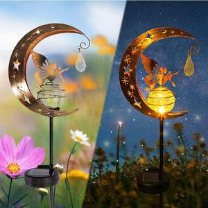 Vente flash : Guirlandes lumineuses solaires LED RGB en forme de lune, en <span class=keywords><strong>fer</strong></span> <span class=keywords><strong>forgé</strong></span>, pour jardin, ange avec lampe du Ramadan, éclairage décoratif extérieur RGB, IP67 - Product Image 6