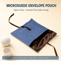 Sacs de protection plats en suède brodés sur mesure, grands, à rabat, en forme d'enveloppe, en velours, pour cadeaux, vêtements, accessoires capillaires, sacs à main et emballages
