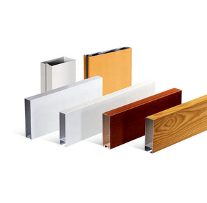 Profilo in venatura di legno in lega di estrusione di alluminio per guardaroba o armadi - Product Image 4