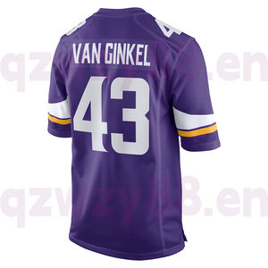 Pour <span class=keywords><strong>Vikings</strong></span> 18 Justin Jefferson 14 Darnold pour-<span class=keywords><strong>NFL</strong></span> Football Jersey Haute Qualité Unisexe Chemise À Manches Courtes Respirant pour Plus - Product Image 5