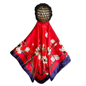 HZM-26025 <span class=keywords><strong>Redecilla</strong></span> de Moda para Mujer, Juego 2 en 1, <span class=keywords><strong>Redecilla</strong></span> y Pañuelo, Venta al por Mayor de Fábrica, Redecillas y Pañuelos para Mujer - Product Image 3