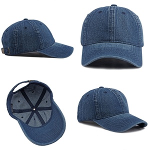 Custom Premium <b>Vintage</b> Cotton Washed Baseball <b>Cap</b> Unstructured Distressed Dad Hat Denim Baseball <b>Cap</b> for Men Women - Product Image 2