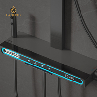 Système de douche à effet pluie intelligent Ensemble de douche thermostatique à 5 voies avec jets de corps Robinet de douche exposé Salle de bain
