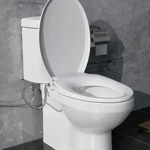 Familien-Bidet mit langsamem Toiletten sitz und selbst reinigendem Kunststoff-Soft-Close-Universal-Toiletten sitz deckel