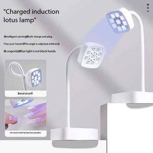 Lotus Petal Design Rechargeable UV Nail Lamp Cordless Gel Curing <b>Light</b> Customized Home Salon Manicure Drying Equipment - Product Image 4