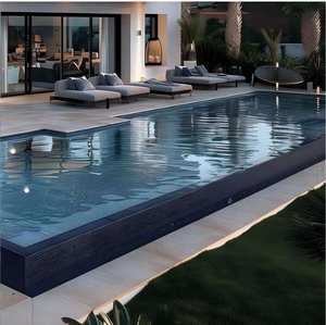 Porta scorrevole di lusso per villa, moderna, di alta gamma, in vetro a doppio strato, nera, termoisolante - Product Image 2