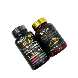 JHD OEM al por mayor a granel ácido fúlvico 85 + Mineral Natural Himalayan Shilajit extracto cápsula para Soporte de Energía memoria cerebral - Product Image 1