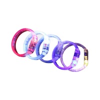 Bracelet lumineux en acrylique, bracelet LED clignotant, logo imprimé personnalisable, parfait pour les concerts en plein air, les fêtes, la course nocturne