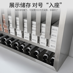 Étagère de teinture en acier inoxydable multifonctionnelle personnalisée pour salon de coiffure, support de rangement pour la teinture, présentoir - Product Image 4