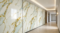 Panel de Pared 3D de Mármol IXPE, Papel Tapiz Autoadhesivo Impermeable para Hoteles