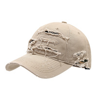 Gorra de Béisbol Ajustable de 6 Paneles, Estilo Retro, Desgastada, Unisex, de Moda Urbana, de Algodón, para las Cuatro Estaciones