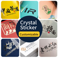 Autocollant de transfert transparent personnalisé, amovible, sans résidu, en vinyle, imperméable, résistant à l'huile, pour tasses à café, verres et étiquettes d'emballage