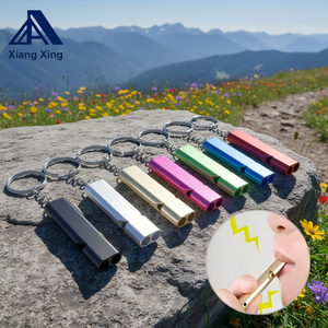 Sifflet d'urgence en alliage métallique électroplaqué <span class=keywords><strong>de</strong></span> haute qualité, 120 dB, double trou, son puissant - Product Image 1