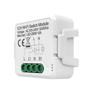 Tuya WiFi Mini Switch Module 1/2/3/4 gang 2 Way Control Smart Life Interruptor con Alexa google home Smart Switch