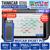 Escáner de Diagnóstico OBD2 MUCAR 892BT PRO, Herramienta de Diagnóstico para Autos, Codificación ECU de Sistema Completo con IA, Mapa de Topología, J2534, DOIP, CANFD