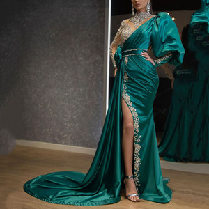 Sıcak pullu elbiseler kadın bayan zarif parti akşam Fishtail serpme Host Model kostüm sahne elbise <span class=keywords><strong>abiye</strong></span> - Product Image 3