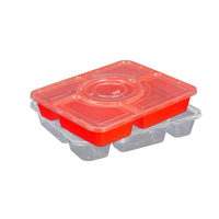 Boîte à bento jetable à 3 compartiments avec micro-ondes et congélateur Boîte à lunch en plastique sans couvercle pour boîte à lunch