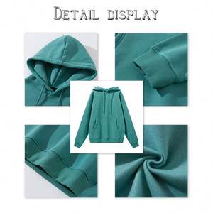 Sudadera con Capucha para Hombre, OEM ODM, 100% Algodón, 500gsm, Lisa, Talla Grande, Personalizable con Logotipo Impreso en Relieve, Unisex - Product Image 4