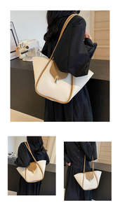 Sac à main de luxe tendance pour femme, spacieux, avec fermeture éclair, sac bandoulière pour femme, sac fourre-tout - Product Image 3