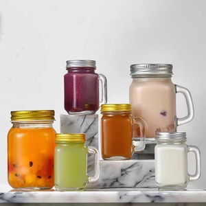 Cũ thời 40ml 60ml 120ml 250ml 350ml 480ml cốc thủy tinh xử lý Nắp ban đầu <span class=keywords><strong>Mason</strong></span> Jar cho Tequila Màn hình in ấn bề mặt - Product Image 6