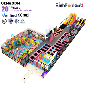 Ensemble d'équipement de terrain de <span class=keywords><strong>jeu</strong></span> Rish Aire de jeux intérieure <span class=keywords><strong>Trampoline</strong></span> Park Panneaux sensoriels interactifs Espaces de - Product Image 1