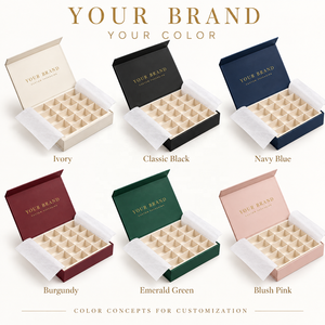 Boîte en papier rigide de luxe personnalisée avec séparateurs, emballage cadeau en forme de livre pour chocolats et bonbons - Product Image 2