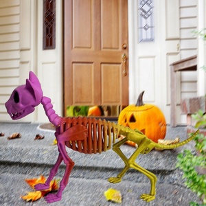 Squelette d'animal effrayant, décoration de jardin pour maison hantée, squelette d'Halloween grandeur nature personnalisé, accessoires animés pour fête de festival - Product Image 5