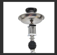 Silver Spot High-End KTV Bar Four-Pipe Hookah Set Fabricant de tuyaux en verre dédié Pot moyen Style arabe Trois tubes