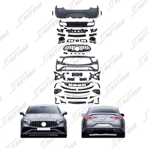Kit de carrocería de conversión CLS53 para <span class=keywords><strong>Mercedes</strong></span> Benz W257 C257 <span class=keywords><strong>CLS</strong></span> CLS300 <span class=keywords><strong>350</strong></span> 400 2018 + a <span class=keywords><strong>AMG</strong></span> CLS53 estilo GT rejilla difusor parachoques labio - Product Image 1