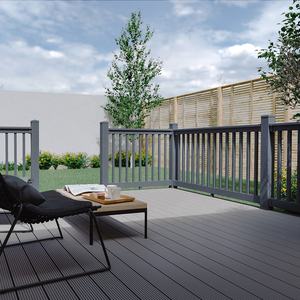 Plancher de balcon à trou carré Texture en bois Platelage composite en plastique imperméable pour plancher de piscine en WPC - Product Image 6