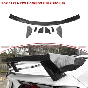 Aileron arrière de course en fibre de carbone sèche de haute qualité, style ZL1, pour Chevrolet Corvette C8 - Product Image 4