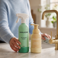 Bouteille en aluminium personnalisée de 100 ml, 200 ml, 300 ml, 500 ml avec pompe à mousse pour nettoyant, gel douche, soin des cheveux, avec pochette de recharge