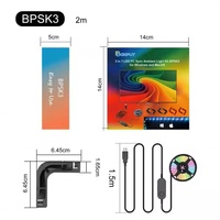 Guirnaldas de Luces LED RGB USB 5V AIPIN Epistar con Control por Aplicación WS2812B, Clasificación IP33 y Regulables para Uso Residencial